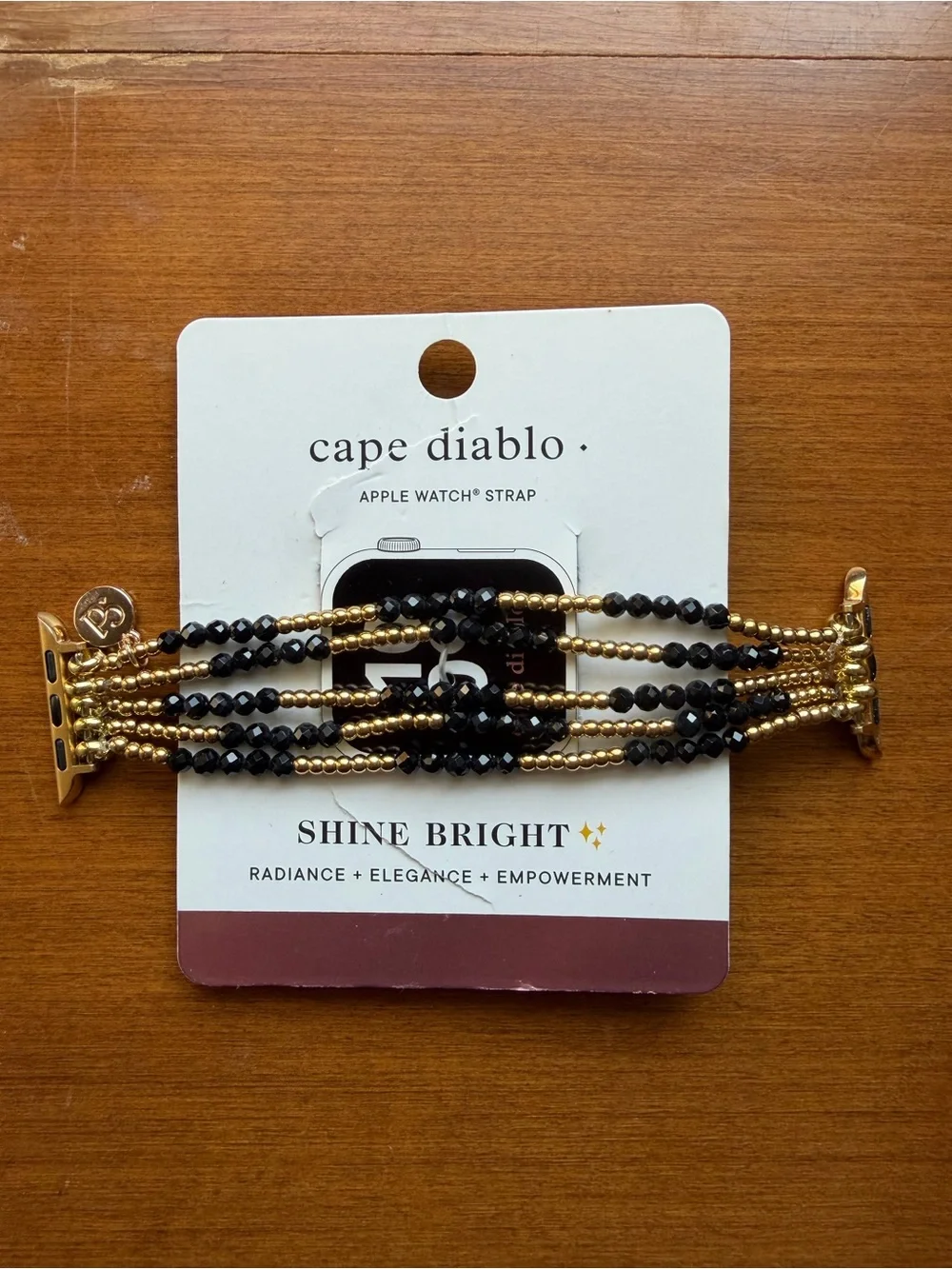 Cape Diablo Black & Gold Multi-Strand Beaded Apple Watch Band